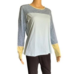LANDSEND Women's SunShade UPF 50 Long Sleeve Relaxed Rash Guard Swim Tee